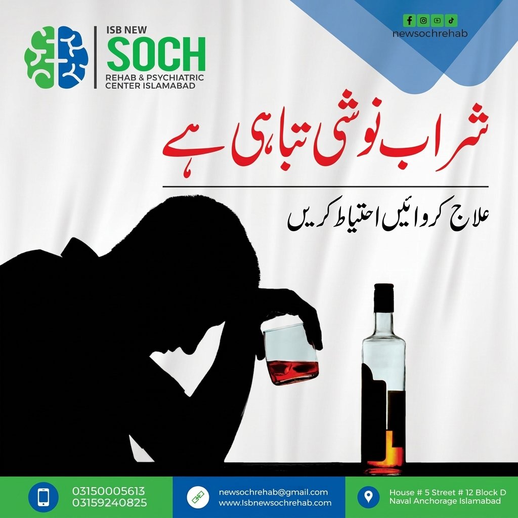 Alcohol addiction treatment Center in Islamabad Pakistan.